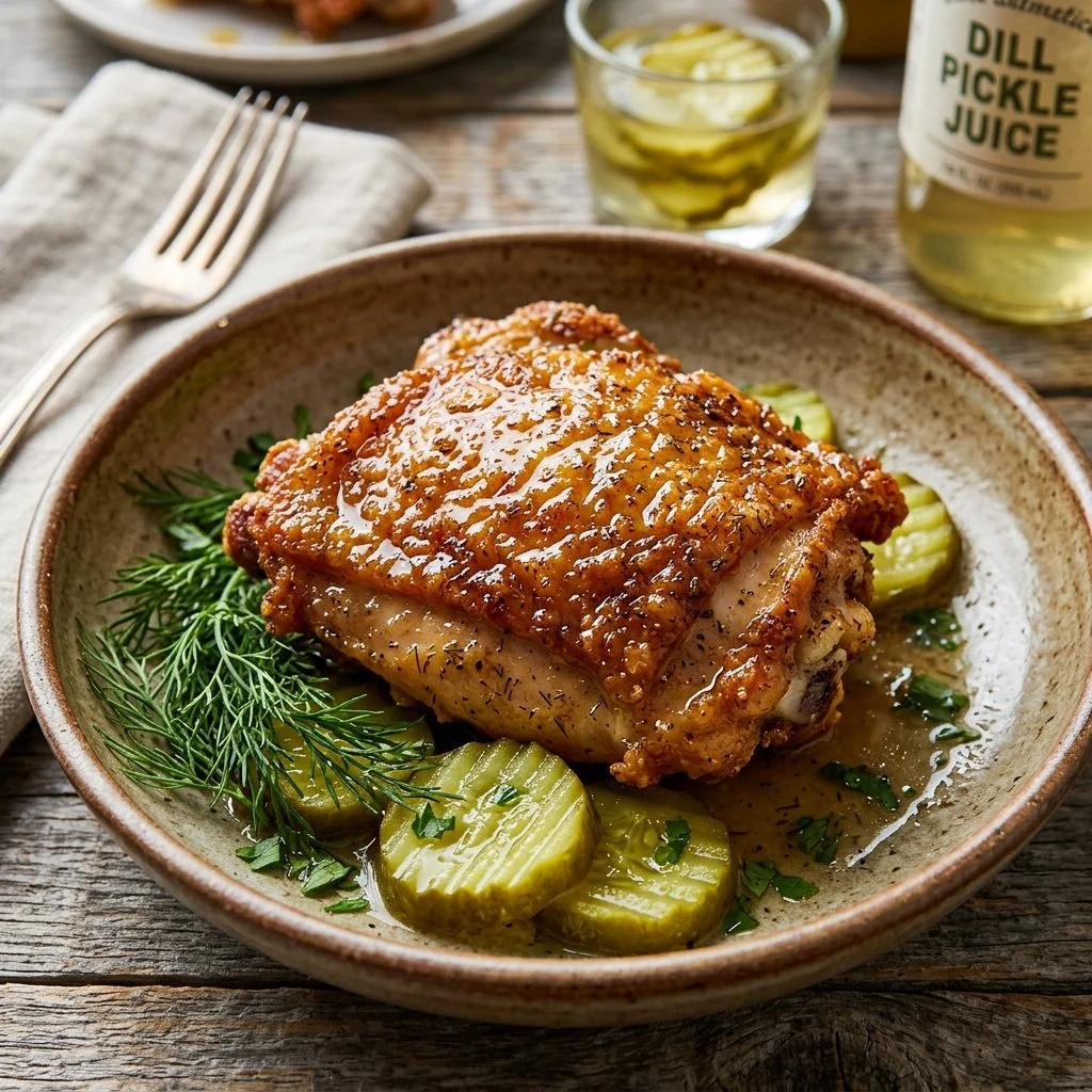 Delicious pickle juice chicken marinated and grilled to perfection