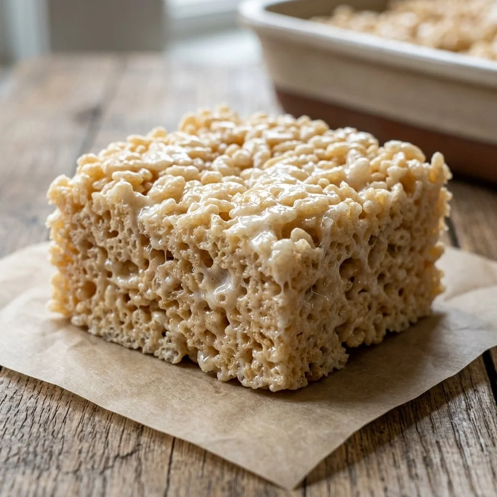 Homemade Rice Krispie Treats with marshmallows and cereal